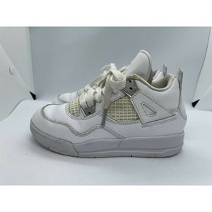 Nike Air Jordan 4 IV Retro White/Metallic Silver 308499-100 Sz 13C Pure Money